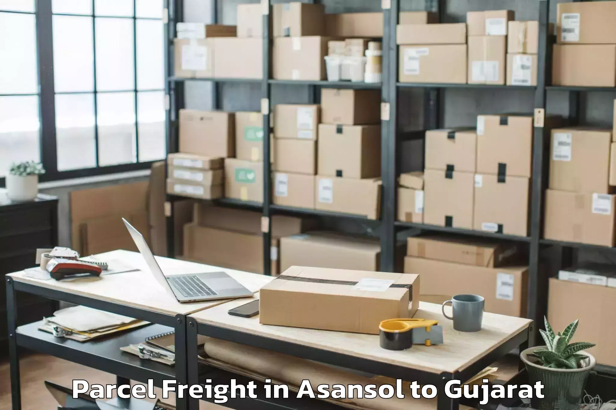 Book Asansol to Sankheda Parcel Freight